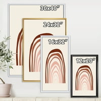 Designart 'Terracotta minimalista Boho Art Rainbow i' Modern keretes vászon fali művészet