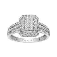 3 8CTW 10KT Fehér Arany smaragd alakú valódi tanúsítvánnyal rendelkező Diamond Limited Edition Ring By RecreSake