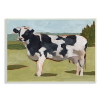 Stupell Industries tejgazdaság tehén legeltetés ország szarvasmarha hagyományos festmény, 10, Melissa Wang tervezése