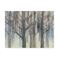 Védjegy Képzőművészet 'Forest világosszürke fák' vászon művészet, Albena Hristova