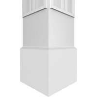 Ekena Millwork 10 W 9'H kézműves klasszikus négyzet alakú nem társított Hastings Fretwork oszlop W Standard Capital