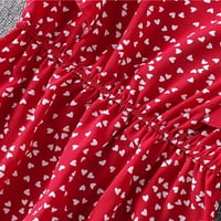 Pgeraug őszi ruhák Női ruhák Női Dot nyomtatás alkalmi pillangó Hüvely fodros Chiffon Piros XL
