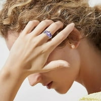 Női Gyűrűk Ametiszt Turmalin Gyűrű Népszerű Gyönyörű Gyűrű Egyszerű Divat Ékszerek Népszerű Kiegészítők