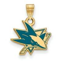 Sterling ezüst aranyozott NHL logoart San Jose Sharks SM. Zománc medál