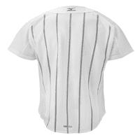 Mizuno Men's Pro Pinstripe Jersey, méret kicsi, fehér-fekete