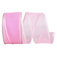 Papír minden alkalommal világos rózsaszín nejlon szalag, a szatén szélével 150 '2,5