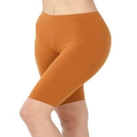 Női Pamut Magas Derék Aktív Kerékpár Rövid Leggings-10 Hossz