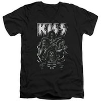 Kiss Hard Rock Metal Zenekar Csontvázak Felnőtt V-Nyakú Póló Póló
