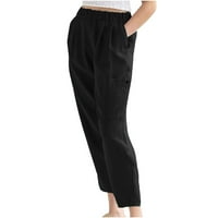 Simplmasygeni Női hosszú nadrág nadrág Clearance Plusz méretű női nyári nadrág alkalmi tiszta színű elasztikus derék