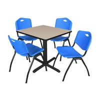Cain 36 mahagóni tér Breakroom asztal és M Stack székek, több színben