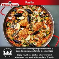 Magefesa Pizza és Paella. Szén az acél serpenyőben