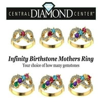 Nana Infinity felnőtt anyák gyűrűs 1To Stones női anyák napi ajándék - 10K sárga méretű 9. Stone 3