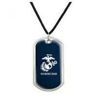 Tengeri Apa USMC fehér logó kék hivatalosan engedélyezett katonai Kutyacímke Medál nyaklánc zsinórral