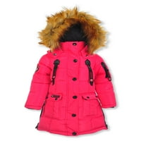 Kanada Weathergear Kisgyermek Lány Hosszú Puffer Téli Kabát