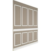 Ekena Millwork 1 2 L Ashford Square Panel egymásra rakott Wall Wainscot Paneling készlet