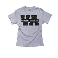 Virginia Beach, Virginia va klasszikus városi állam jele fiú Pamut Ifjúsági szürke póló