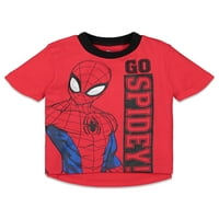 Marvel Spider-Man Big Boys póló és francia Terry rövidnadrág felszerelés csecsemőt nagy gyereknek