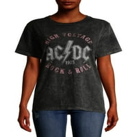 Szürke: Grayson Social Women's AC DC rövid ujjú grafikus póló