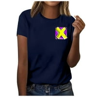 Női felsők nyári alkalmi laza nyomtatott póló kerek nyakú pulóver felsők S-XXL