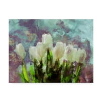 Védjegy képzőművészet 'Napfényes tulipánok II' vászon művészet Noah Bay