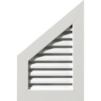 Ekena Millwork 18 W 20 H FELDEZTETT HASZNÁLATI BAL TOPP: FUNKCIÓS, PVC GABLE VENT W 1 4 lapos burkolat keret