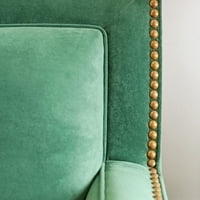 Amerika bútorja átmeneti mikroszálas yazzie kanapé, smaragdzöld