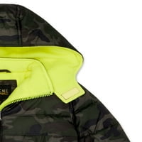 ixtreme fiúk camo nyomtatás colorblock puffer kabát, méret 4-18