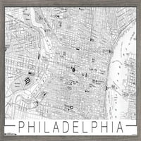 Philadelphia Térkép Fali Poszter, 22.375 34