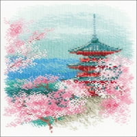 Számított Keresztszemes Készlet 7 X9. 5 - Sakura Pagoda