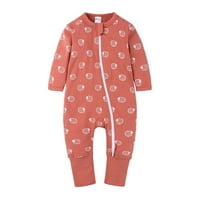 Mikilon újszülött fiúk lányok hosszú ujjú rajzfilm Romper Jumpsuit ruhák ruhák csecsemő Onesies lányok 3 hónapos Narancs