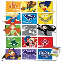 Comics TV-DC szuperhős lányok-rács fali poszter Nyomócsapokkal, 22.375 34