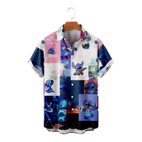 Disney Lilo Stitch Rövid ujjú 3d nyomtatott pólók felsők Streetwear Rövid ujjú gyerekeknek
