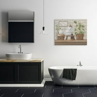 A Stupell Industries vigasztaló fürdőszoba gyógyfürdői élettartamú festménygaléria csomagolt vászon nyomtatott fali
