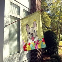 Carolines kincsek BB1920CHF Francia Bulldog húsvéti tojás vadászat vászon Ház zászló