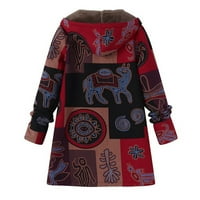 Női felsők divat őszi és téli egyszínű gomb kabát kabát alkalmi laza gyapjú pulóver kabát Piros M