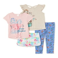 A Kis Mermaid Girls Fashion MI és Match, 4 darabos ruhakészlet, 4-8.
