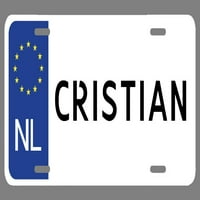 Cristian Név Euro Stílus Rendszám Címke Hiúság Újdonság Fém
