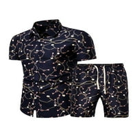 Frontwalk férfi Loungewear hálóruházat Rövid ujjú pizsama szett Beach Lounge hálóruha két Háziruha DC 4XL