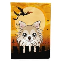 Carolines kincsek BB1809CHF Halloween Chihuahua zászló vászon ház mérete nagy, többszínű