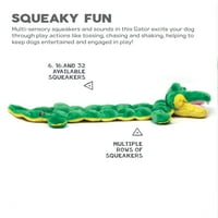 Outward Hound Squeaker Matz plüss Gator kutyajáték, Zöld, XL