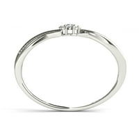 1 20ct TDW Diamond 10K fehérarany pasziánsz gyűrű