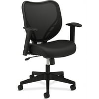 basy VL sorozat Közép-hátsó forgatható Tilt irodai szék, szövet ülés, háló vissza, fekete