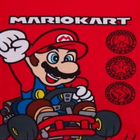 Mario Kart Boys Rövid ujjú felső és rövidnadrág, 2 részes hálóruha szett, 4-12 méret