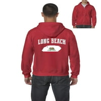 Normál unalmas-Férfi pulóver Teljes cipzáras pulóver, akár 5XL méretű férfiakig-Long Beach