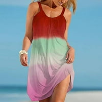 Női alkalmi nyári ruha v nyakú spagetti heveder Virágmintás Boho ruha ujjatlan hinta strand Mini ruha