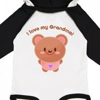 Inktastic szeretem a nagymamámat-aranyos baba medve ajándék kisfiú vagy kislány hosszú ujjú body