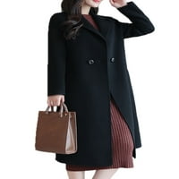 Softmallow Női hajtóka gyapjú árok kabátok alkalmi hosszú kabát téli bő meleg kabát