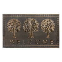 RugSmith arany öntött Welcome Tree lábtörlő, 18x30