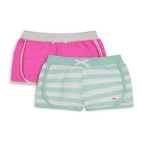 Limited Too Girls Stripe és szilárd delfin rövidnadrág, 2-Pack, Méret 4-16