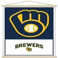 Milwaukee Brewers - Logo Wall poszter mágneses kerettel, 22.375 34